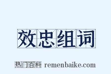 效忠组词是什么意思的图片